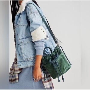 Free People Scout Slouchy Crossbody Bag Green Boho Soft Slouch Shoulder Bag